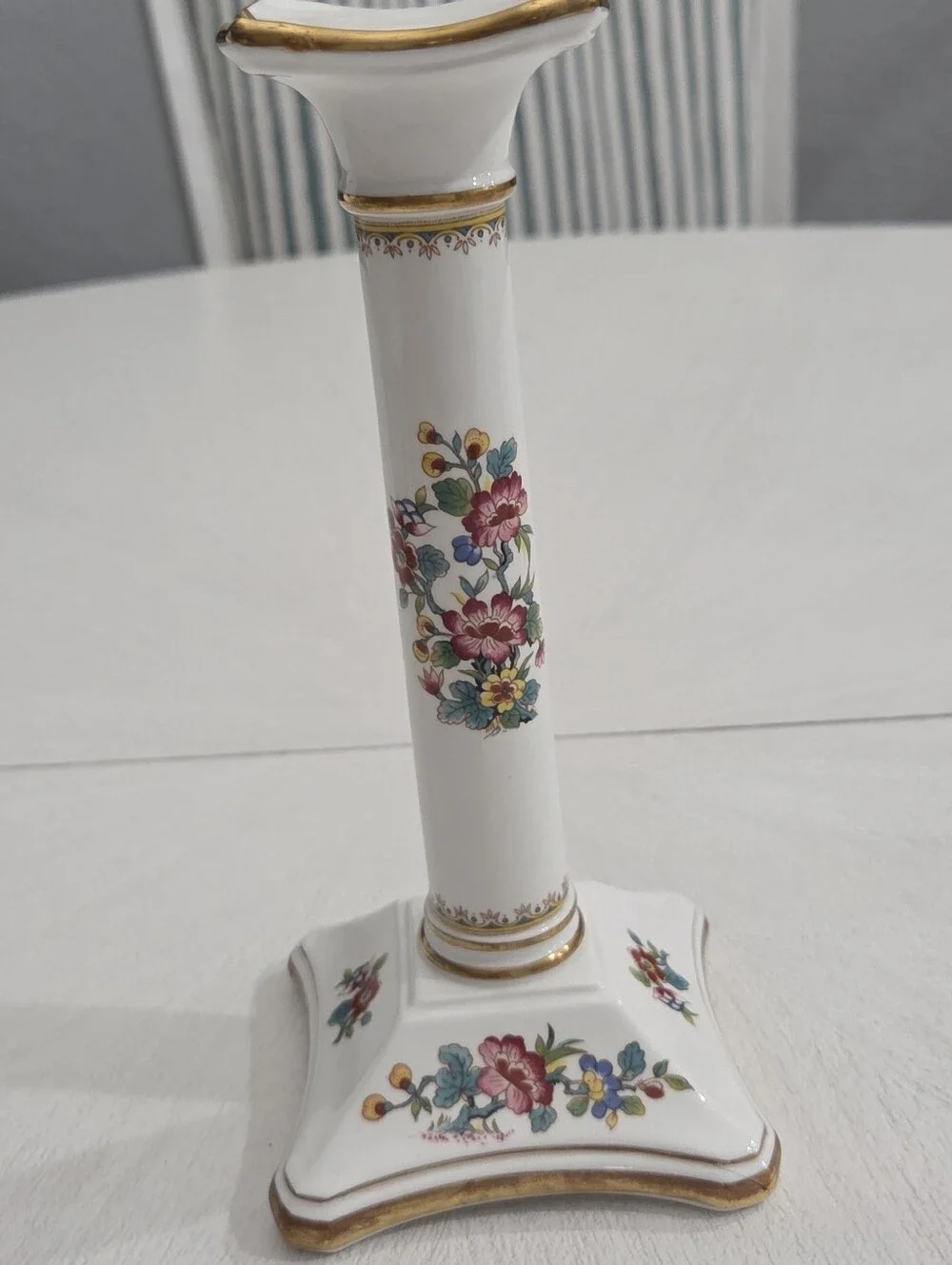 Coalport Ming Rose Candlestick Made In England
